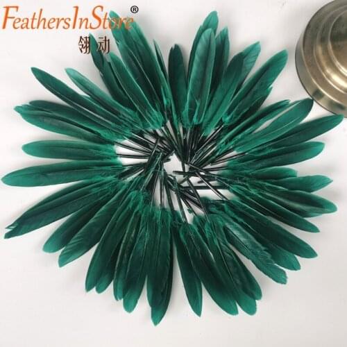 Plumes for Crafts 10-15cm 200pcs Green Dyed Duck Feather Wedding Wall Decoration Carnaval Sewing Accessoires Handicraft