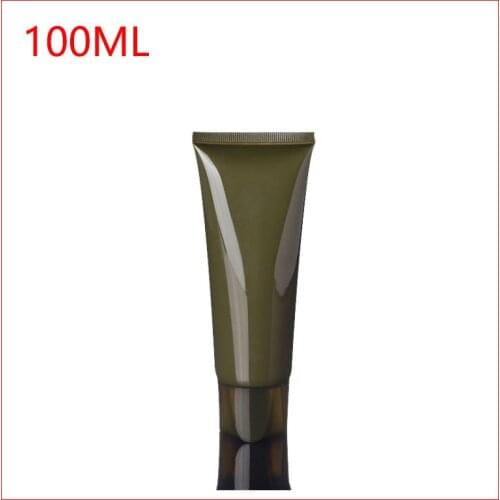 100ml dark green Perfume Atomizer Soft Tube Cosmetic Containers Cream Lotion Clear Empty Tubes Refillable Bottles 100pcs/lot