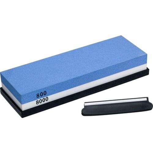 Whetstone Sharpening Stone Set - 800/8000 Double Sharpener Stone - Angle Guide and Silicone Mat Included