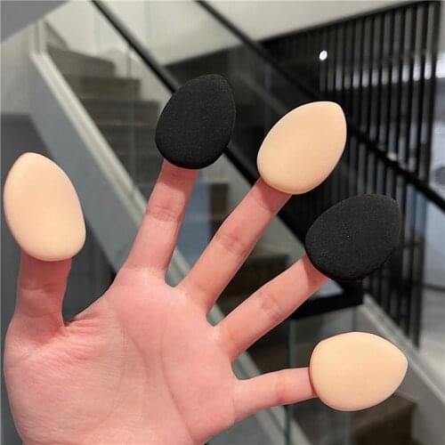 Face Makeup Finger Tip Puff Beauty Foundation Powder Blush Blender Makeup Mini Fingertip Powder Puff Cosmetic Makeup Sponge