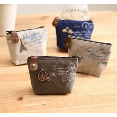 10 pieces Gift New 2021 fashion Vintage Zipper Coin Purse wallets Mini bag Cheap Retro Classic Nostalgic Small Money Bags