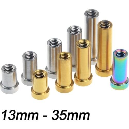 Xingxi Titanium Ti GR5 13mm 15mm 17mm 22mm 23mm 25mm 33mm 35mm Recessed Bike Bicycle Brake Bolts Clamp Nut for MTB/Road Bike
