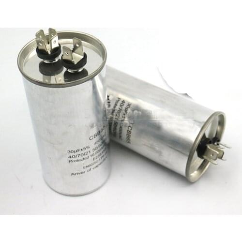 1pcs CBB65A-1 7uf 20/25/30/35/40/45/50/60/70/80uF 450VAC Round Motor Start Run Capacitor air conditioner refrigerators generator