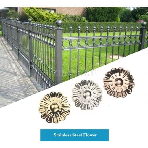 1 Piece Stainless Steel Flower European Art Door Decoration Accessories Guardrail Window Fence Curved Flower Metal Work