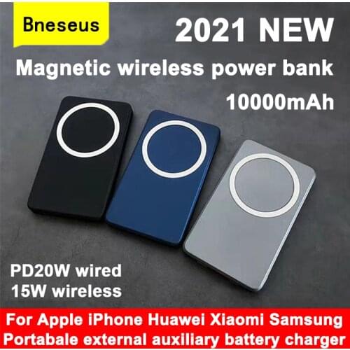 For Apple Mag Safe Magnetic Wireless Power Bank 10000mAh Portable External Battery For iPhone 12 Fast Charging Charger PowerBank