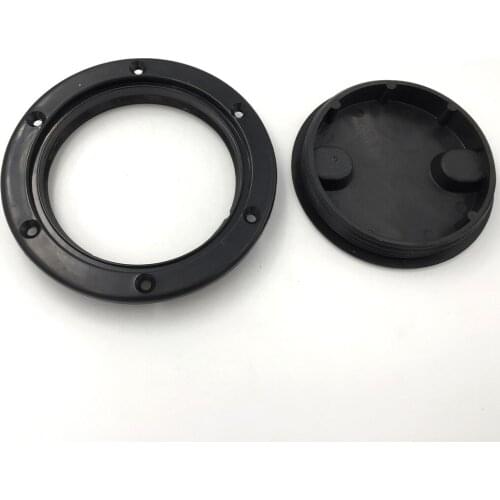 2pcs Marine Black Plastic Deck Plate 6" Waterproof Inspection Screw Type