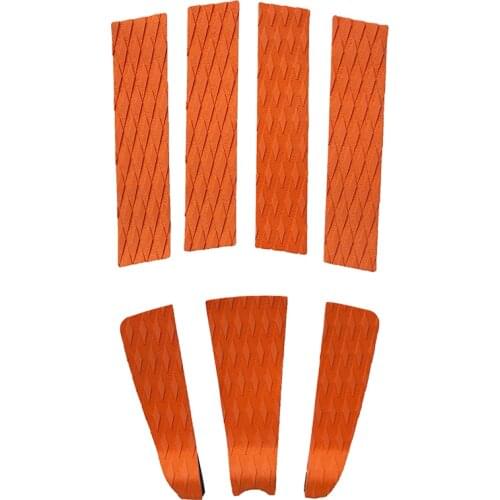 7pcs/set EVA Surfboard Deck Traction Pads Non-slip Foot Tail Pad with Kicker for Stomp Skimboards Surf SUP Paddle Funboard Fish