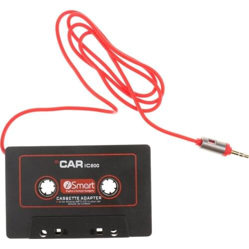Car IC800 Cassette Adapter Tape Audio Music Converter for IPod Touch Device Black