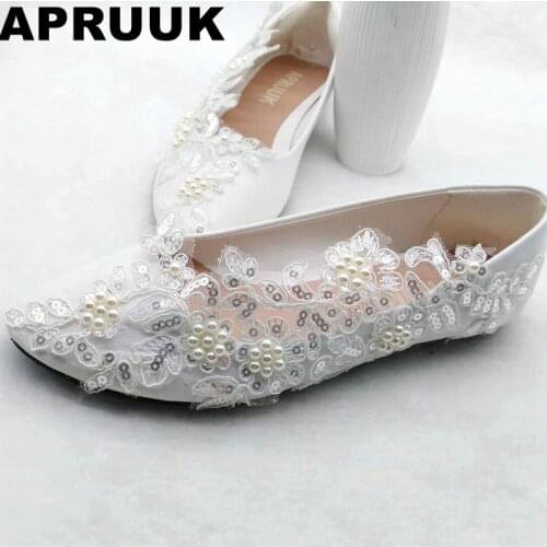 Ballet flats silver sequins lace wedding shoes woman flat heel round toes spring autumn lady proms dress party bridesmaid flats