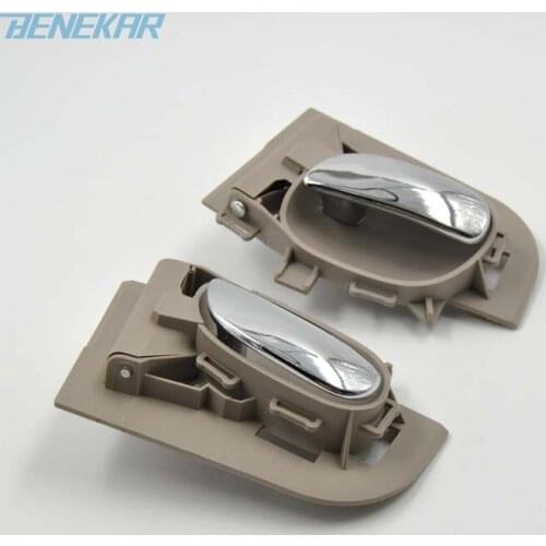 Benekar Pair Inside Interior Door Handle Beige for PEUGEOT 206 207 206cc Citroen C2
