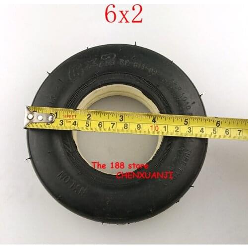 Free shipping 6X2 Solid tire without inner tube tire Electric Scooter Wheel Chair Truck Use 6" Tyre F0 Pneumatic Trolley Cart