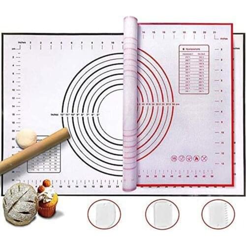 Large Size Silicone Baking Mat Pizza Dough Maker Pastry Nonstick Kneading Dough Mat Kitchen Cooking Bakeware Pad Pastry Mat 2020