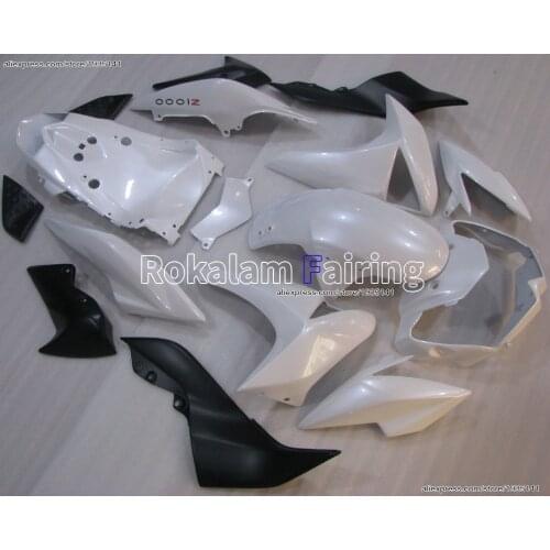 For Kawasaki Z1000 White Black Body Parts 2007 2008 2009 ABS plastic Cowlings Z 1000 07 08 09 Aftermarket kit Fairing