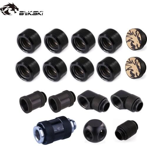 BYKSKI Fitting 90 Degree Hard Tube Fittings Water Cooling Pc Computer Accessories Water Cooling Kit DIY G'1/4 Thread Accessories