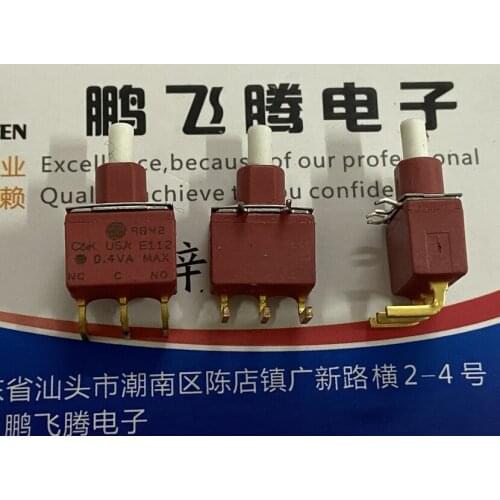 1PCS Imported U.S. C&K E112SD1A3BE miniature button switch with curved foot 3 feet self-reset power button