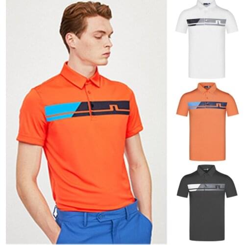JL Summer New Golf Clothing Short-Sleeved Breathable Outdoor Sports T-Shirt Polo Shirt Mens Anti-Pilling Top