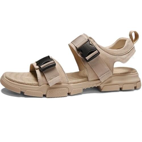 Masculina flat sandals comfort male in plage mens sandale walking big beach dress samool rubber slippers homens hollow outdoor