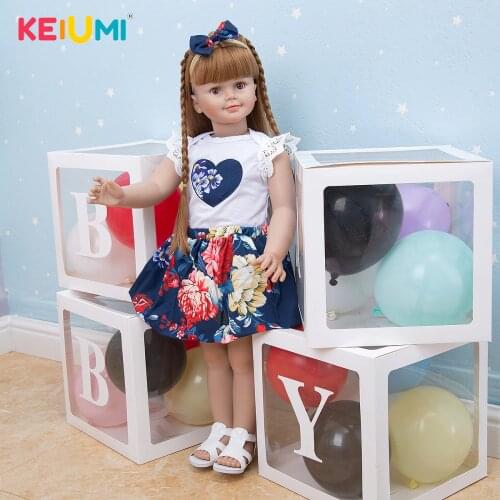 Full Silicone Cute 78 CM Stand Toddler Baby Doll Lifelike Girl bebe reborn Dressed Up Handmade Reborn Baby Dolls Collection Toy