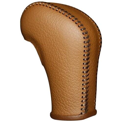 Nappa Leather shift knob cover For Porsche Cayenne 2013 year car cover on the gear shift knob copri pomello cambio gear stick