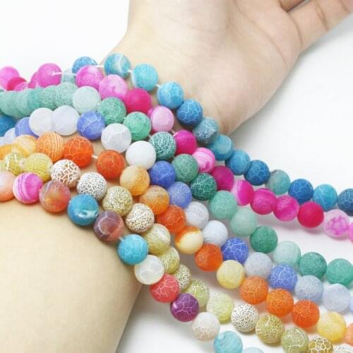 Wholesale Natural Stone Beads Colorful Stripes Agat Round Loose Beads For Jewelry Making DIY Necklace Bracelet 10 mm 15