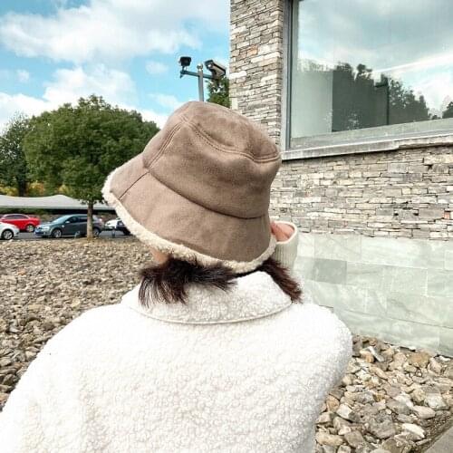 Thick Wool Winter Bucket Hat Panama Women Men Panama For Man Women Fisherman Hat Outdoor Sports Hip Hop Cap Hats Street ware