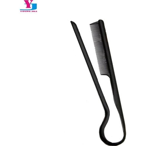 New V Shape Hair Brush Comb Fast Hair Straightener Black Extension Slim Line Comb Salon Tool Styling Beard Combs Peigne Tarak