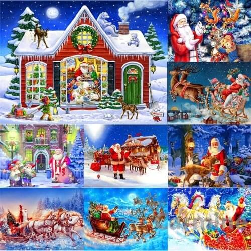 Christmas Gift Diamond Painting 5D Home DIY Cross Stitch Embroidery Rhinestones Picture Full Round&Square Drill Home Decoration