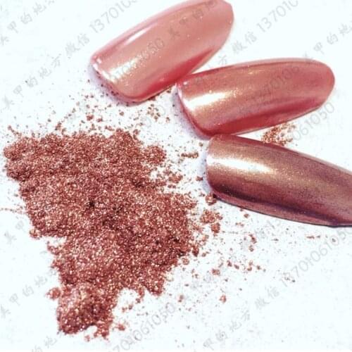 1Box ROSE GOLD Nail Mirror Chrome pigment Powder ROSE GOLD Nail Mirror Powder 100% Real A+ Grade Chrome Effect Pigment (w211014)