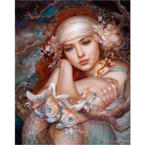 Needlework Full embroidery 100% Cotton DIY Craft DMC Quality Counted Cross Stitch Kit Oil Painting Antiquated Thoughts