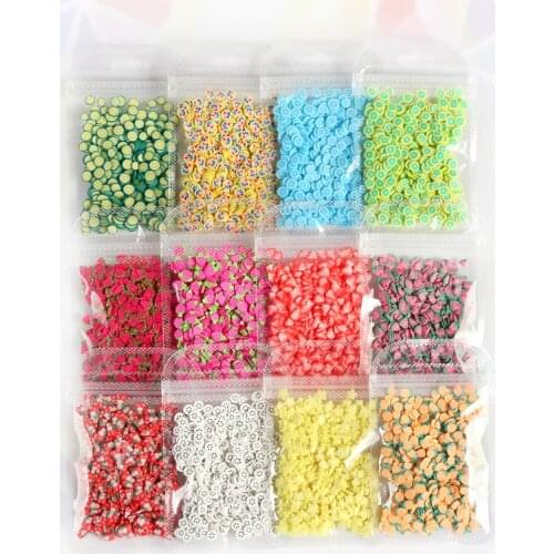 10g Kawaii Fruit Nail Art Resin Decorations 3D Slices Lemon Strawberry Design For Acrylic Gel Summer Manicure Nails Accessories