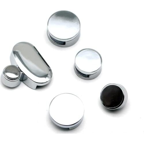 8Pcs 20mm/27mm Zinc Alloy Round Glass Clamp Bathroom Mirror Tight Clips Holder Hardware Door Hardware