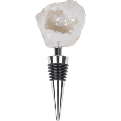 1PCS Red Wine Whiskey Pourers Natural Quartz Geode Crystal Cluster Drink Wine Crystal Champagne Bottle Stopper Pourer