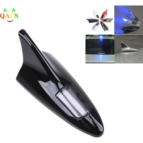 1pcs Solar Car Shark Fin dummy Antenna LED 8 Warning Flash Tail Light Shell For All Car Hot Sale