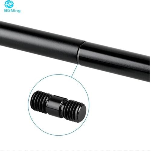 2x BGNing Aluminum M12 Thread Rod Extension Connector Black for 15mm Rail Follow Focus Support System SLR DSLR Cameras Accessory