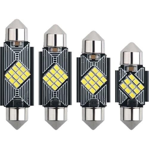 2x C10W C5W LED Canbus Festoon 31mm 36mm 39mm 41mm 2016 for Car Bulb Interior Reading Light License Plate Lamp White Free Error