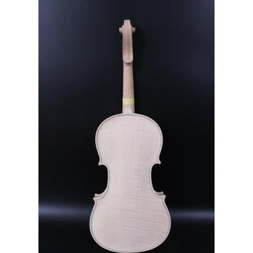 4/4 Violin unfinished White violin Kit Accessories One piece Tiger Flame