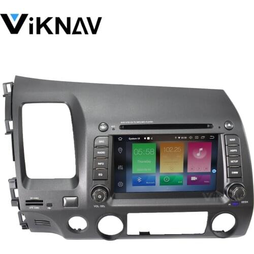 Car radio for Honda Civic sedan 2007 2008 2009 2010 2011 auto stereo multimedia player android 10 screen GPS navigation