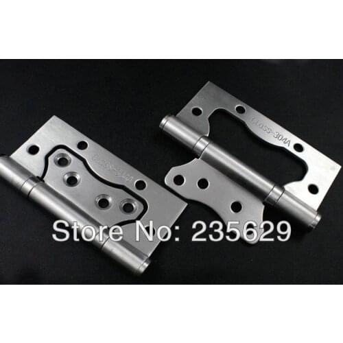 Free Shipping, 304 brushed stainless steel Hinges for timber Door,sub-mother hinge, no noise, long life