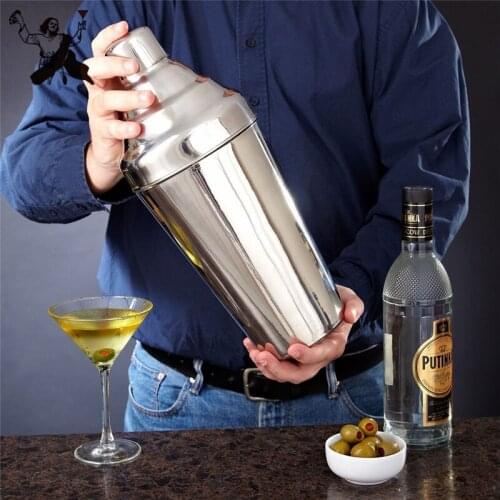 1.8L Big Stainless Steel Cocktail Boston Bar Shaker Professional Bartender Wine Mixing Tools