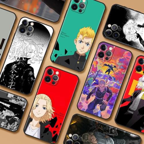 Mobile Phone Case For iPhone 11 12 Pro Max XR 7 8 X 6 6S Plus XS Black Soft Cover 5 5s SE 2020 Coque Japan Anime Tokyo Revengers