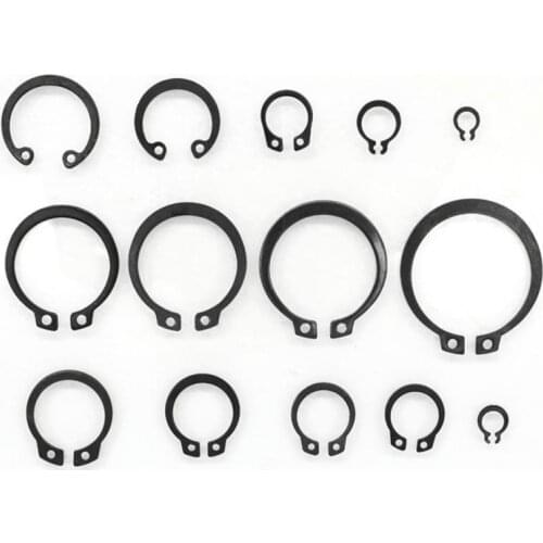 300PCS/box Black Circlips Retaining Ring Assortment Kit Washer