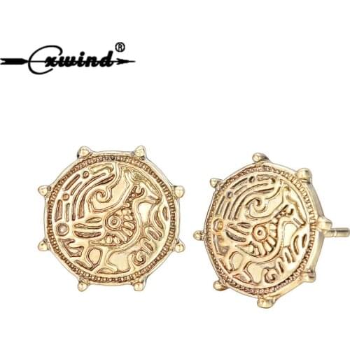 Cxwind 2018 Fashion Vintage Earring Jewelry Gothic Punk Viking Odins Raven Stud Earrings Brincos Piercing Earrings For Women