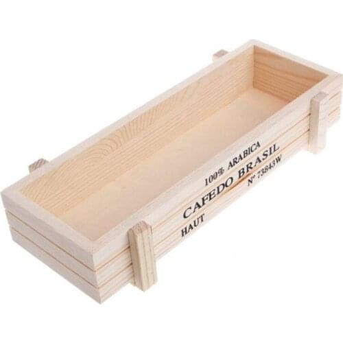 Plant pot vintage wood garden flower succulent 1pc white