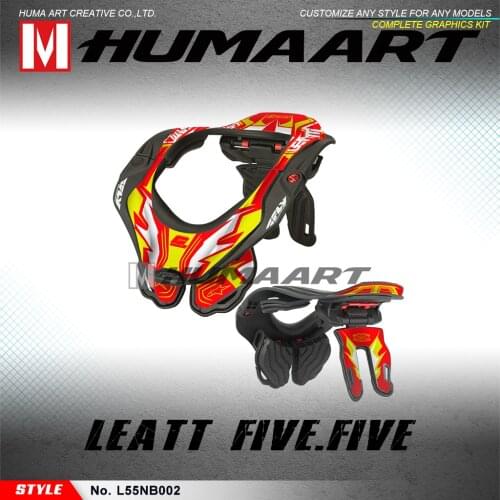 HUMAART Motocross Graphics Neck Brace Decal Deco Kit for Leatt Brace 5.5 2012 2013 2014 2015 2016 (Style No.L55NB002)