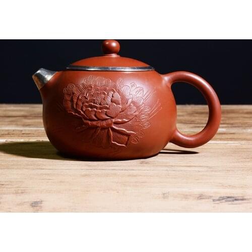 Yixing famous handmade Purple clay tea pot Kung Fu Zisha teapot Dahongpao Xi shi teapot special package silver