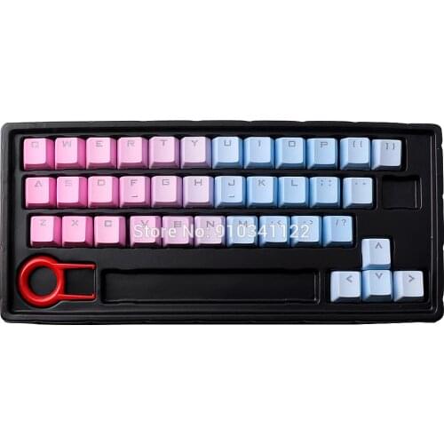 Gradient Color Keycaps 37 PBT MX Double Shot Injection Backlit Keycaps
