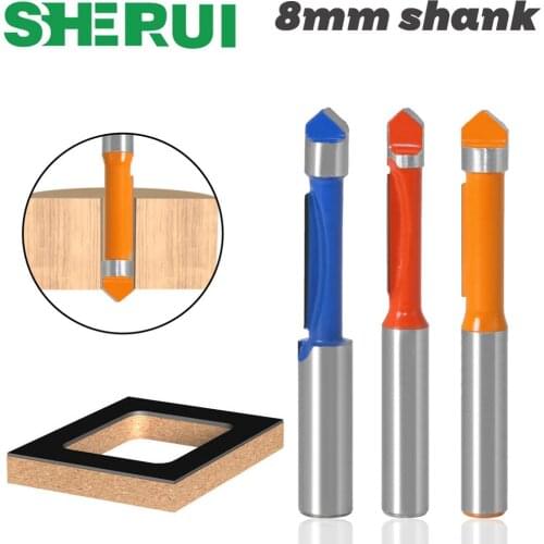 6.35mm,8mm,Diameter Panel Pilot Trim Router Bit - 8" Shank
