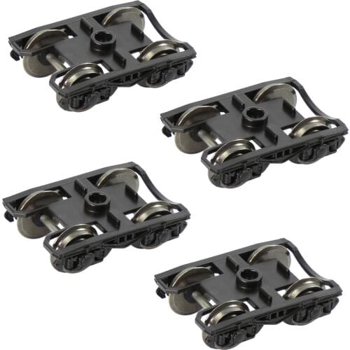 2pcs Model Train HO scale 1:87 High Rim Psyllium Bogies with 36" Metal DC Wheels HP0687