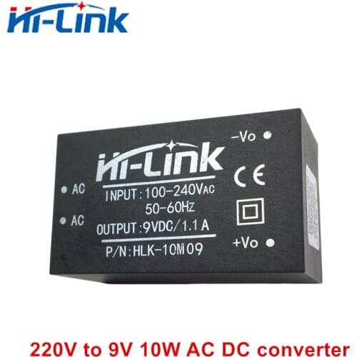 Free shipping Hi-Link 220v 9V 10W AC DC isolated switching step down power supply module AC DC converter module HLK-10M09