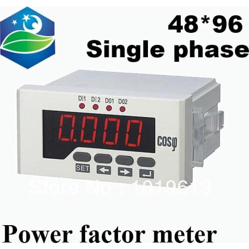Single phase panel meter power factor meter LED display 48*96mm